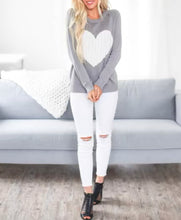 Load image into Gallery viewer, Cable Knit Heart Sweater (Various Colors)