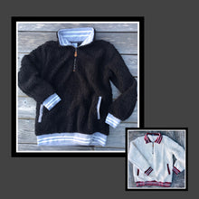 Load image into Gallery viewer, Vintage Sherpa Pullover (Black or Cream) - The Barron Boutique