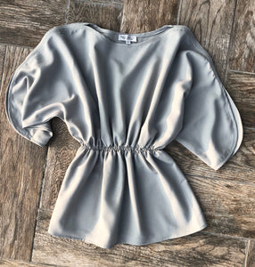 Grey Peplum - The Barron Boutique