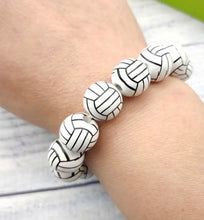 Load image into Gallery viewer, Wood Bead Sports Charm Bracelets