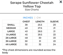 Load image into Gallery viewer, SERAPE SUNFLOWER CHEETAH YELLOW TOP