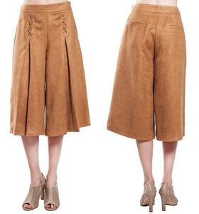 Laced Culottes in Camel