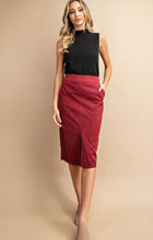 Load image into Gallery viewer, Front Slit Corduroy Midi Skirt