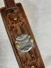 Load image into Gallery viewer, Leather Baseball Cuff - The Barron Boutique