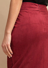 Load image into Gallery viewer, Front Slit Corduroy Midi Skirt