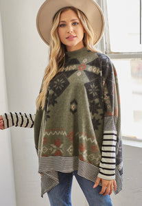 Aztec Snowflake Cape - The Barron Boutique