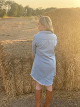 Load image into Gallery viewer, Addison Chambray Denim Dress - The Barron Boutique