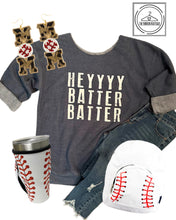 Load image into Gallery viewer, Off-The-Shoulder Hey Batter Batter Sweatshirt