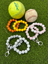 Load image into Gallery viewer, Wood Bead Sports Charm Bracelets