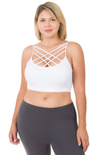 Load image into Gallery viewer, Triple Criss-Cross Plus Size Bralette in Cabernet