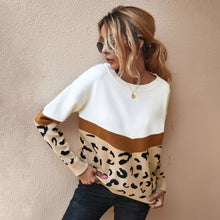 Load image into Gallery viewer, Leopard O-Neck Sweater