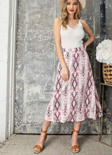 Load image into Gallery viewer, Mauve Snake Print Midi Skirt