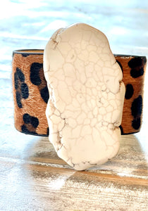 Turquoise & Leopard Cuffs