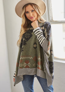 Aztec Snowflake Cape - The Barron Boutique