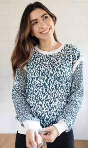 Tia Snow Leopard Sweatshirt