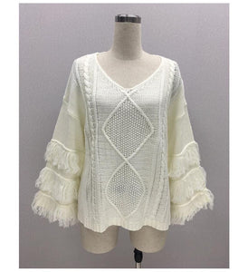 Pria Fringe Sweater - The Barron Boutique