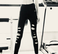 Load image into Gallery viewer, Laser Cut Leggings in Black - The Barron Boutique