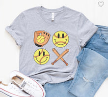 Load image into Gallery viewer, Smiley Face SOFTBALL Tops (Various Styles)
