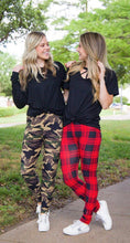 Load image into Gallery viewer, Sleigh It Buffalo Plaid Leggings