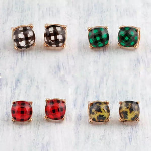 Cushion Cut Stud Earrings (Various Styles)