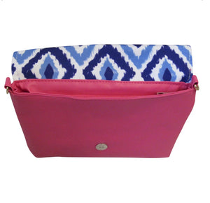 Blue Ikat Convertible Clutch