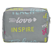 Load image into Gallery viewer, Inspiring Teacher Large Cosmetic Travel Bag - The Barron Boutique