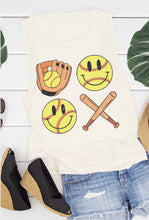Load image into Gallery viewer, Smiley Face SOFTBALL Tops (Various Styles)