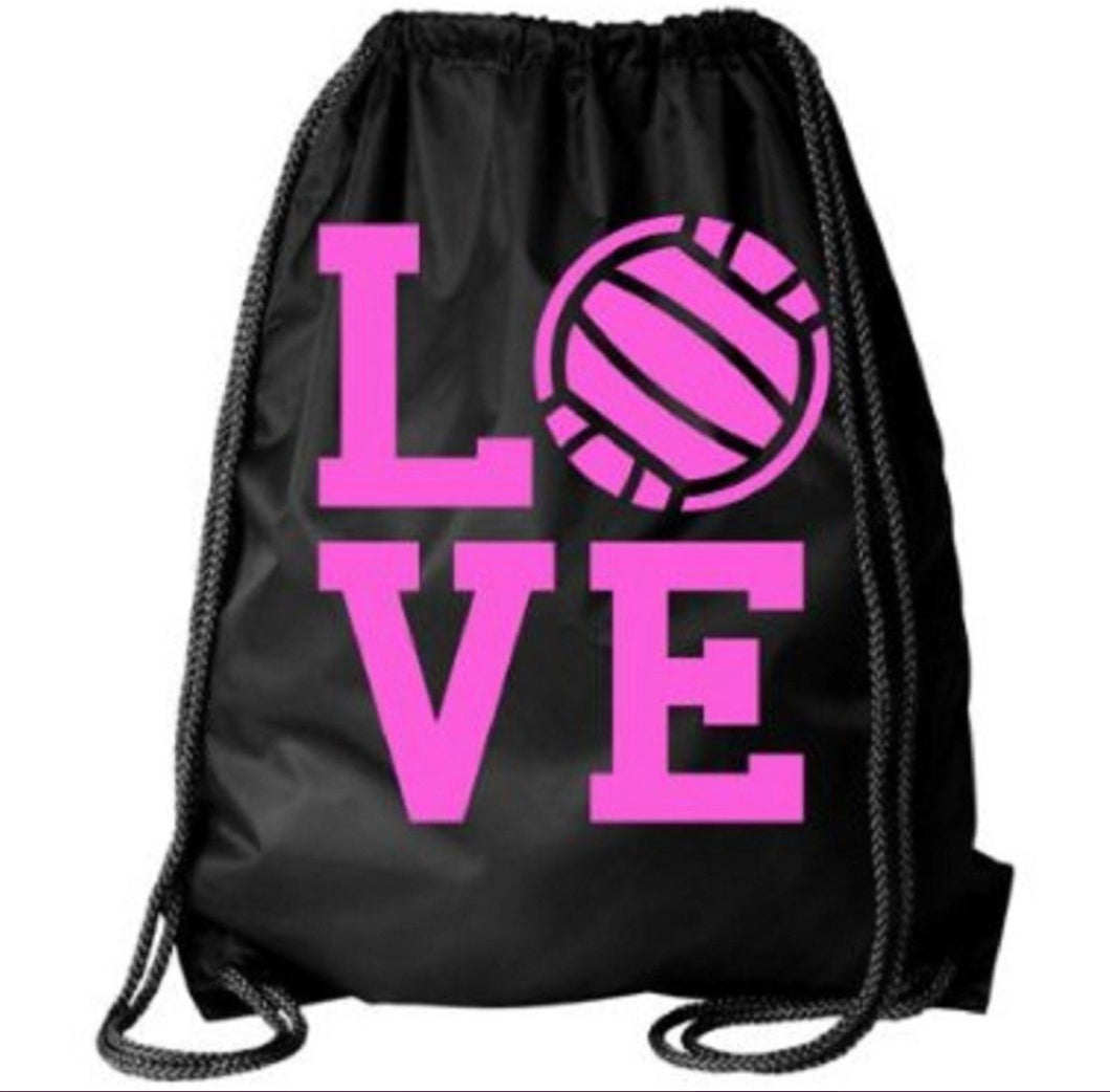 Volleyball Cinch Drawstring Bag - The Barron Boutique