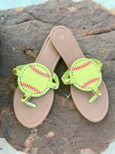 Load image into Gallery viewer, Softball Thong Sandals
