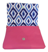 Load image into Gallery viewer, Blue Ikat Convertible Clutch