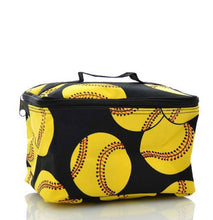 Load image into Gallery viewer, Softball Cosmetic Travel Bag