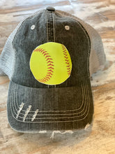 Load image into Gallery viewer, Softball Themed Caps