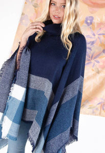 Poncho Azul - The Barron Boutique