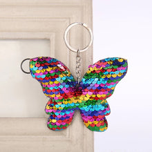 Load image into Gallery viewer, Sequin Butterfly Key Chain