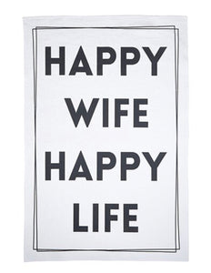 Happy Wife Tea Towel