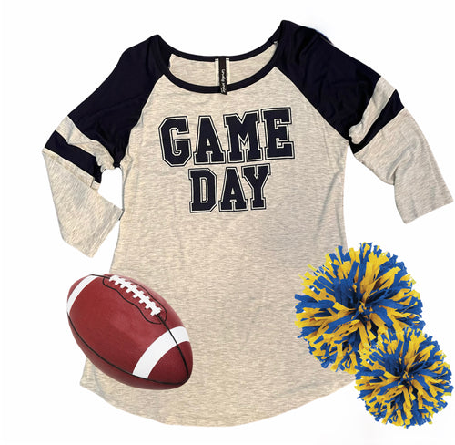 Game Day Raglan Tops (Various Colors)