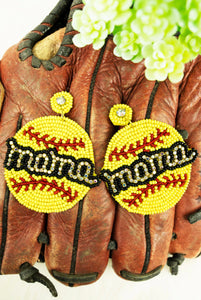 Mama Baseball & Softball Earrings