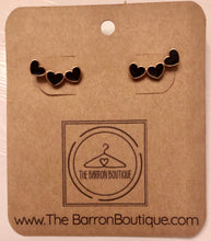 Load image into Gallery viewer, Triple Heart Earrings - The Barron Boutique