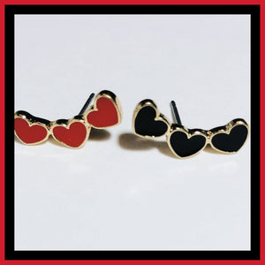 Triple Heart Earrings - The Barron Boutique