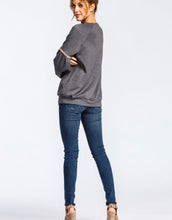 Load image into Gallery viewer, Laced Sleeves Sweatshirt - The Barron Boutique