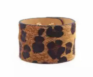 Turquoise & Leopard Cuffs