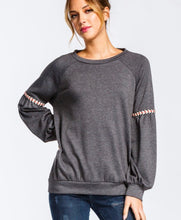 Load image into Gallery viewer, Laced Sleeves Sweatshirt - The Barron Boutique