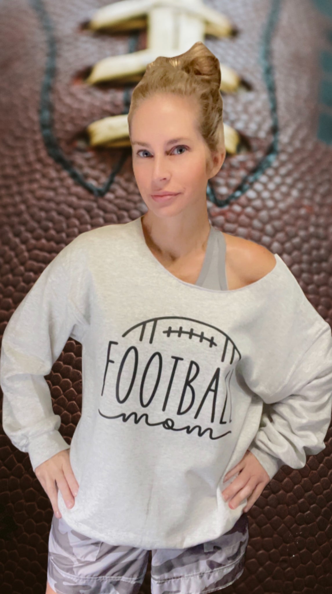 Football Graphic Dropped Shoulder Sweatshirt