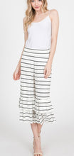 Load image into Gallery viewer, Striped Ruffle Pants (Black)