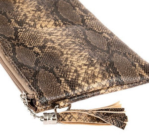 Snake Print Clutch/Crossbody - The Barron Boutique