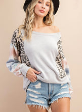 Load image into Gallery viewer, Tie Dye &amp; Leopard Sweater - The Barron Boutique