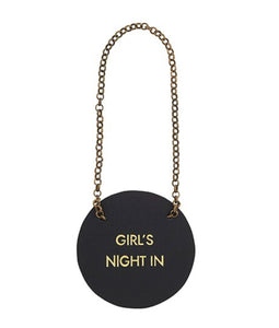 Leather Bottle Tag - Girl's Night In