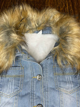 Load image into Gallery viewer, Denim &amp; Fur Jacket (Small/Medium)