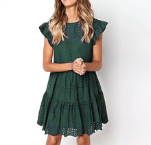 Load image into Gallery viewer, Kris in Eyelet A-Line Dress - The Barron Boutique