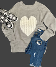 Load image into Gallery viewer, Cable Knit Heart Sweater (Various Colors)